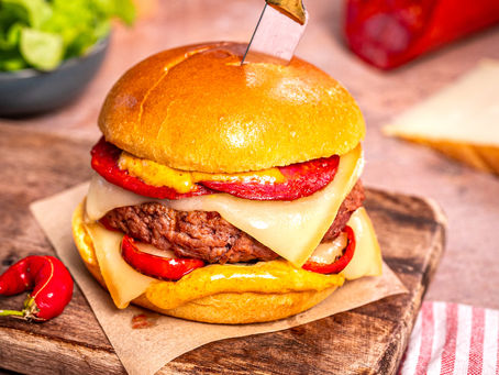 Burger Épicé Chorizo et Ossau-Iraty 🔥🍔