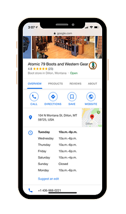 Google My Business Small Business Listing