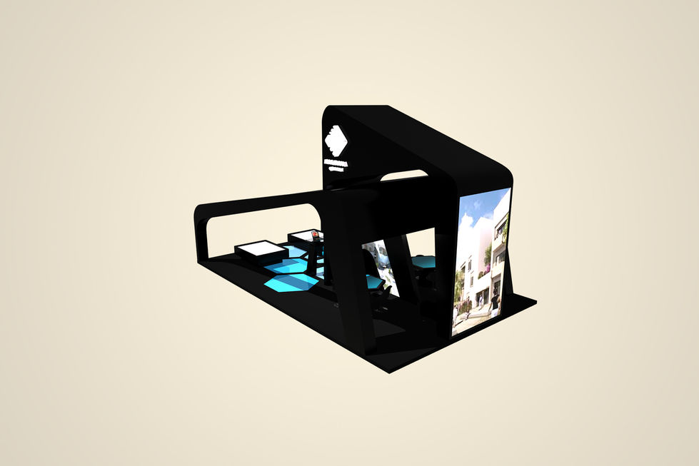 a 3d model of a building with a sign that says ' diamond ' on it