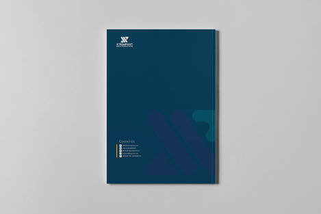 the back of a blue book says contact us on it