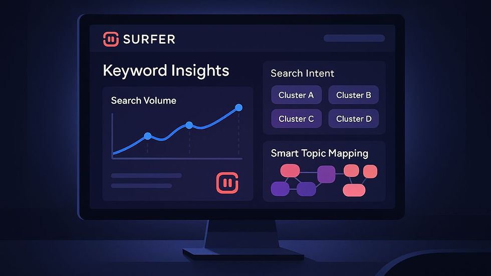 Smart keyword insights and topic mapping on a digital dashboard
