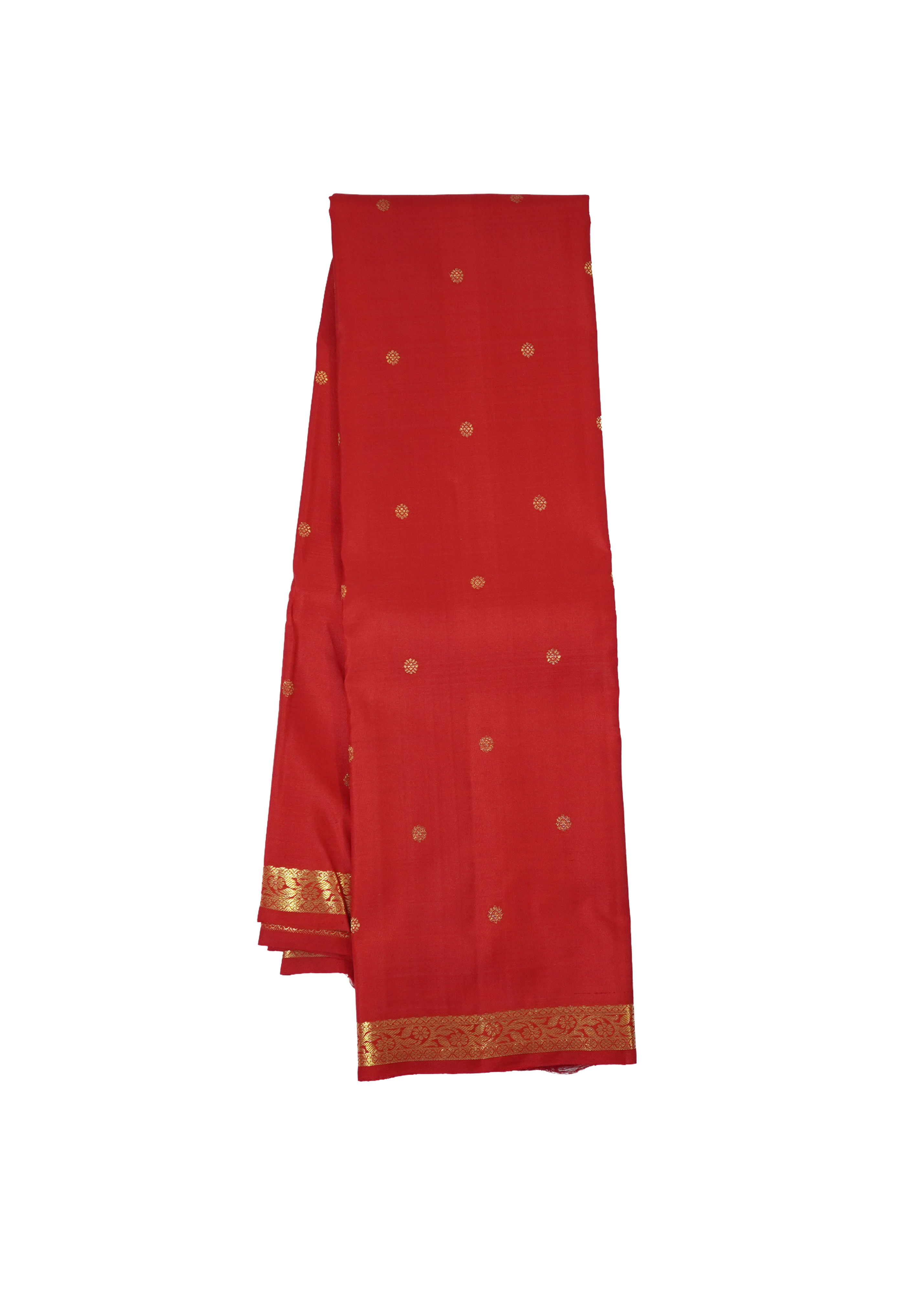 CLASSIC RED HANDLOOM SILK SAREE