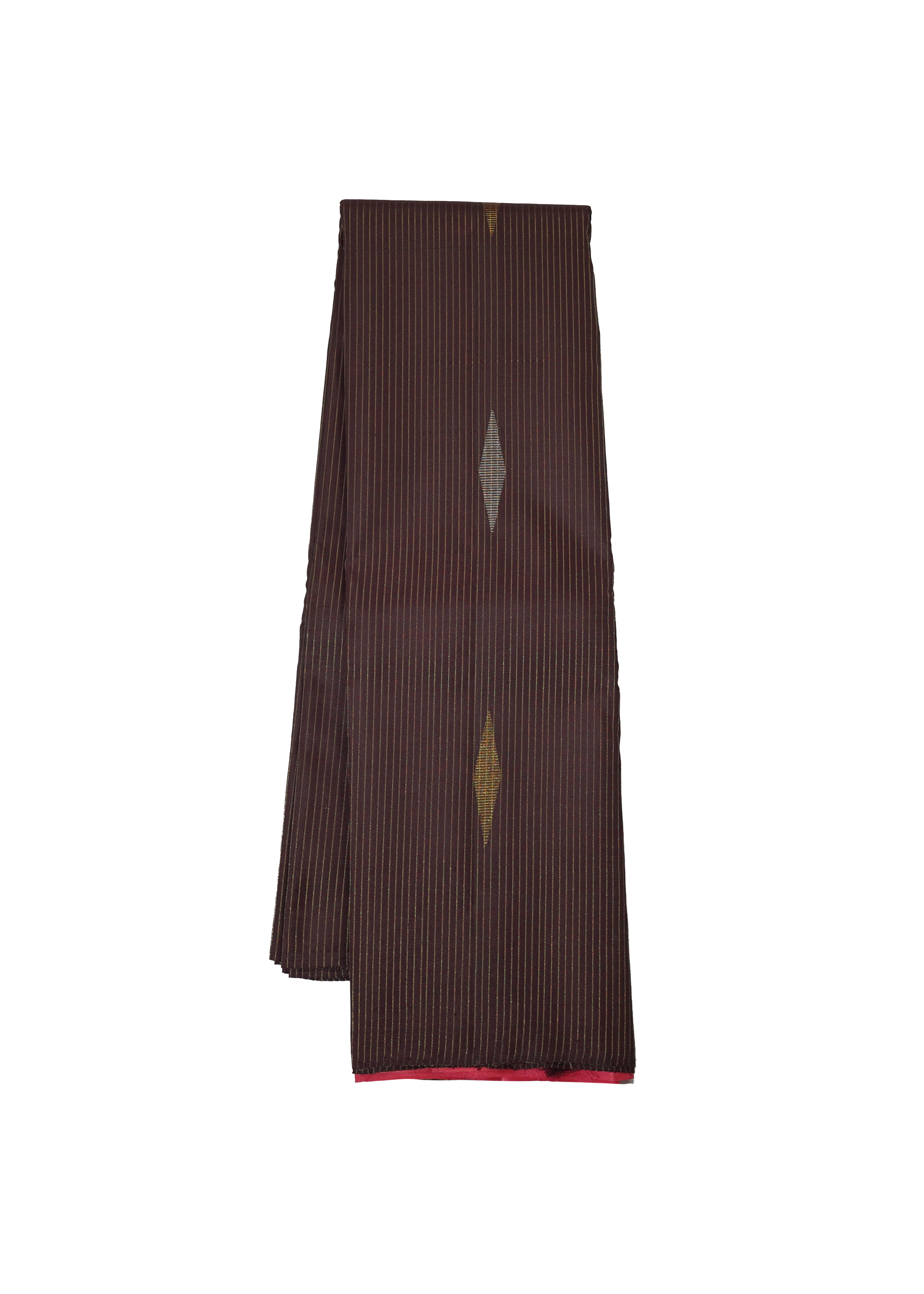 CHOCOLATE BROWN HANDLOOM SILK SAREE
