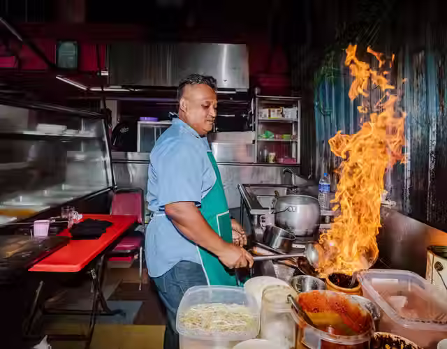 Kuala Lumpur street food at night