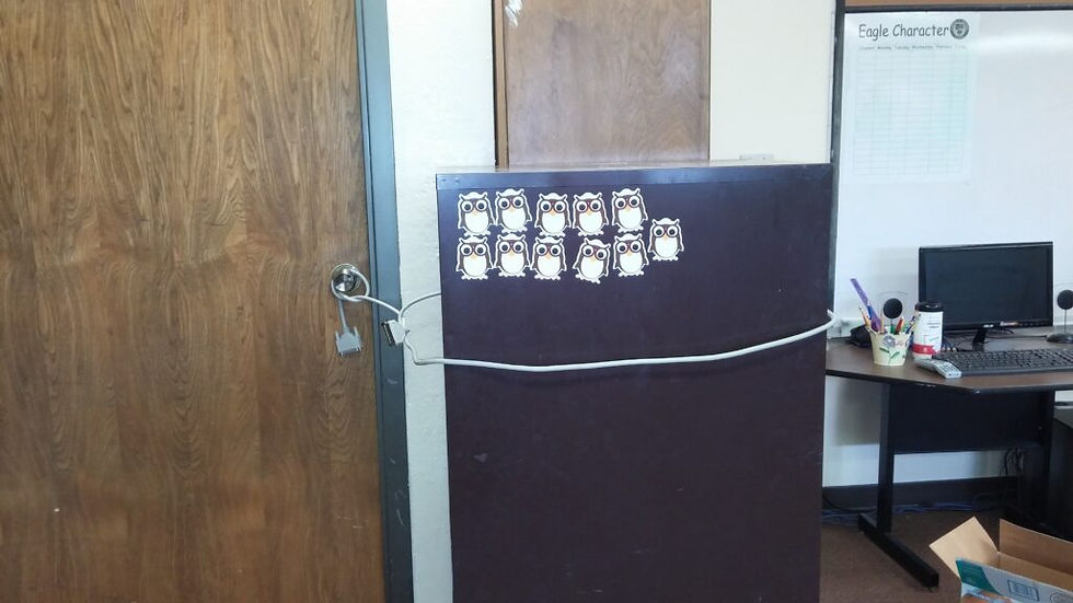 Barricaded door
