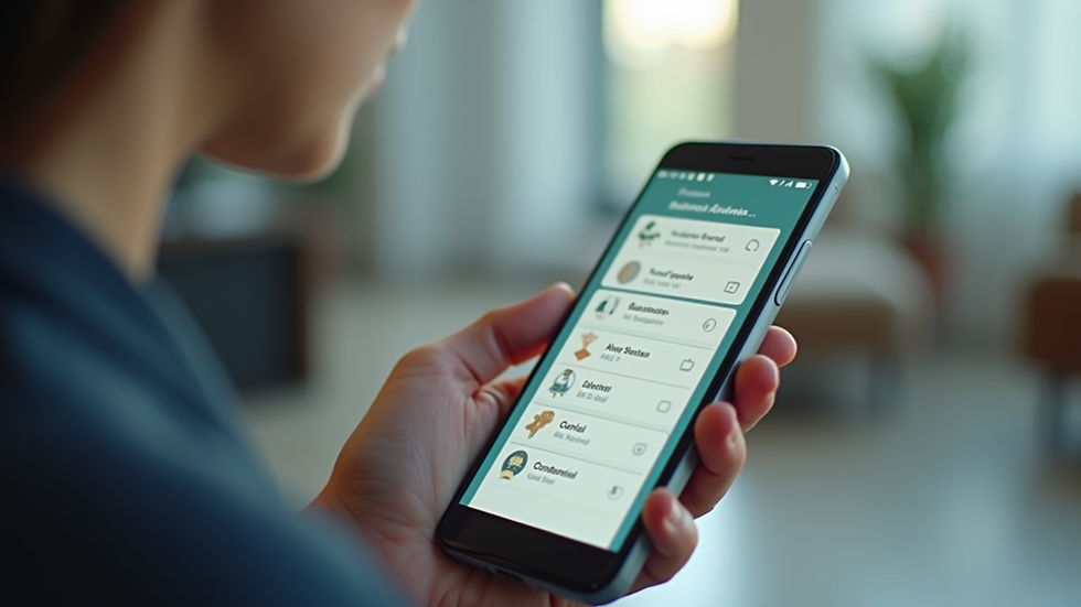 Close-up view of a smartphone screen showing a condominium management app