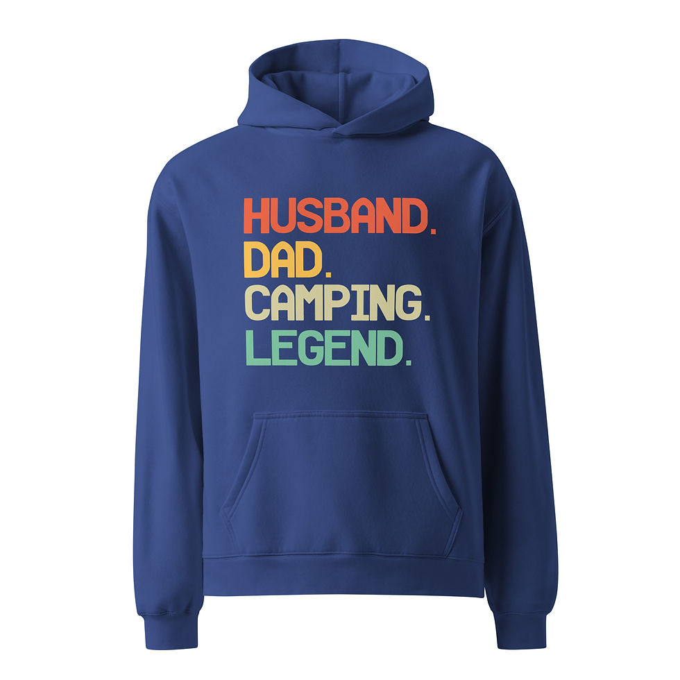 Thumbnail: Husband, Dad, Camping, Legend Oversized Hoodie
