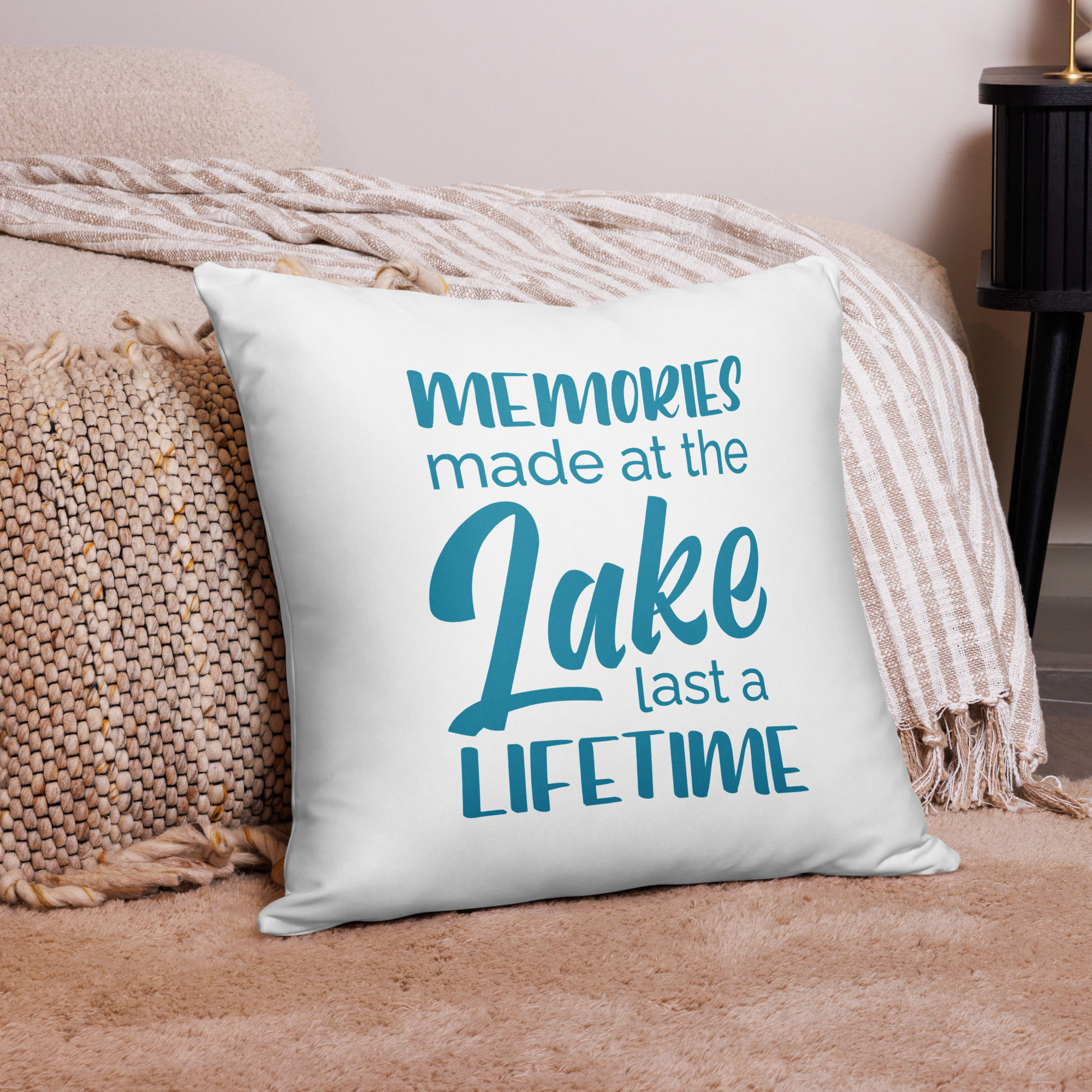 Memories Made at the Lake Throw Pillow