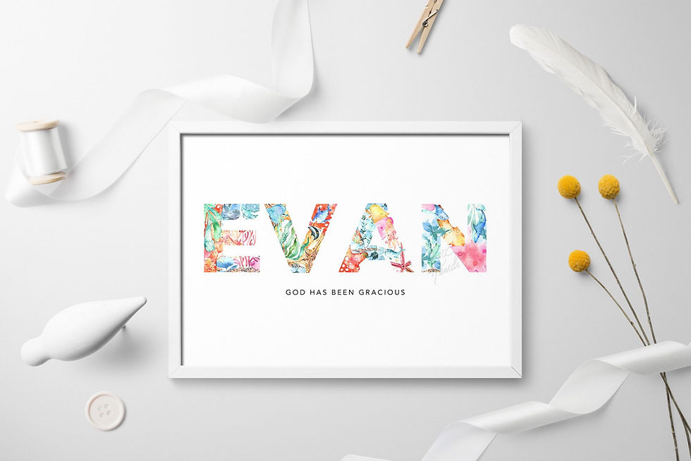 Thumbnail: Customised Names Print