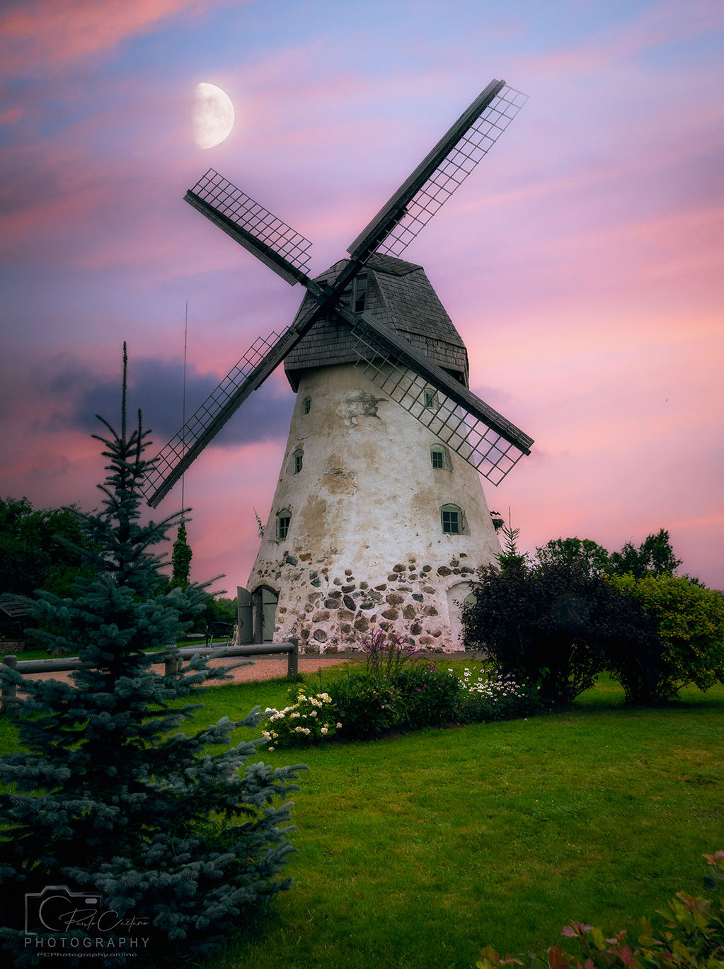 Z620647 - The Airisi Windmill at Dusk, Cesis, Latvia