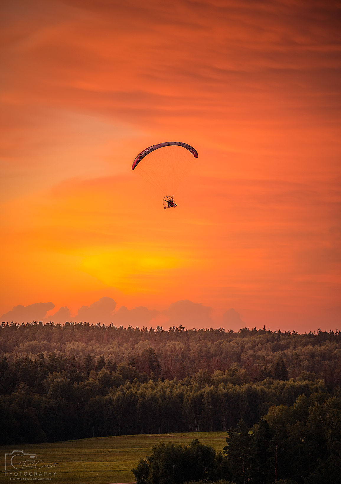Z620787 - High Flying Power Glider Over Cesis Fields, Latvia