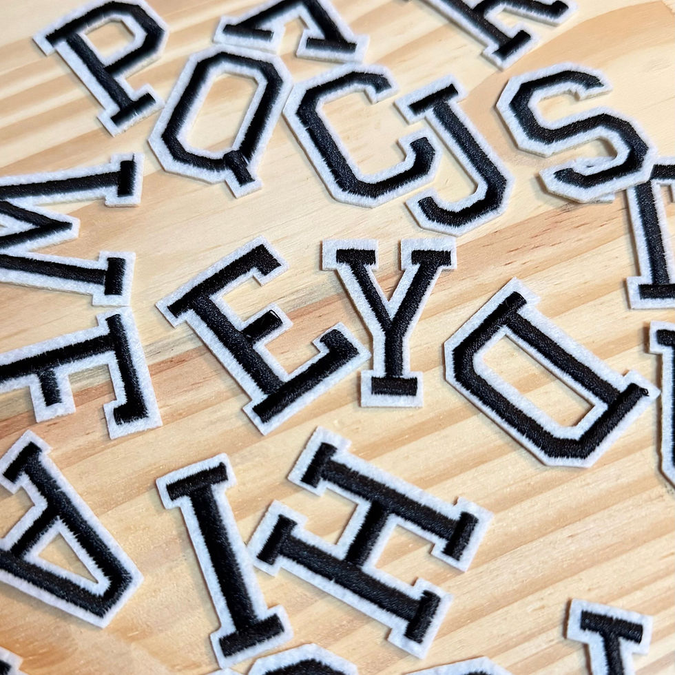 Patch Lettres Noires