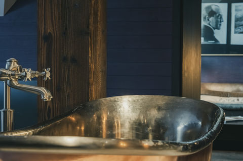 Brass Tub, Bathtub, Luxury Hotel Suite, Prague Czech Republic, Praha, Czechia 