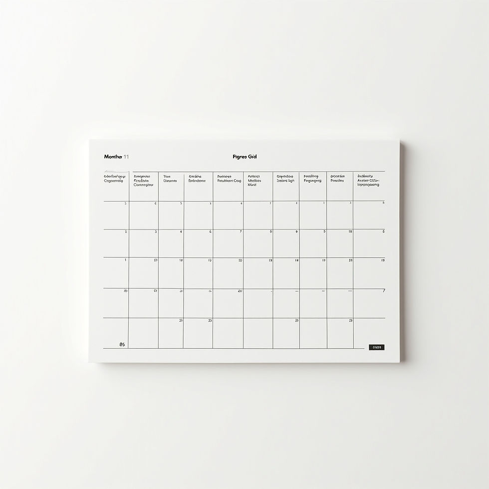 Monthly Progress Grid