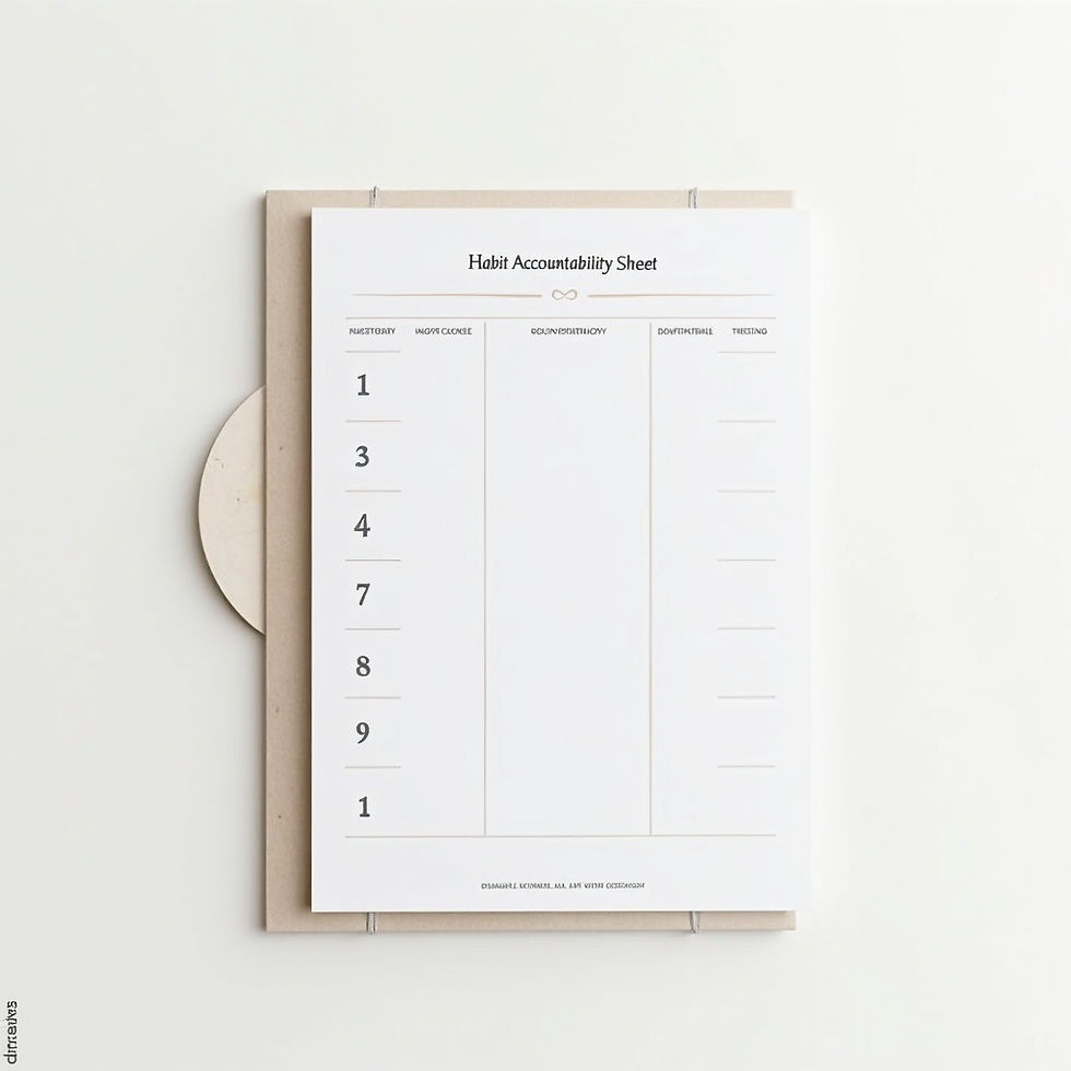 Habit Accountability Sheet