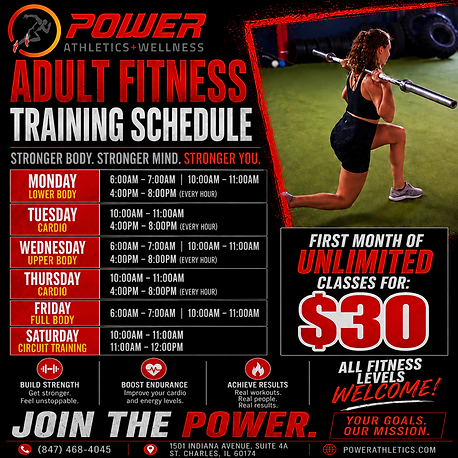 Adult Fitness, Power Athletics, St. Charles, IL