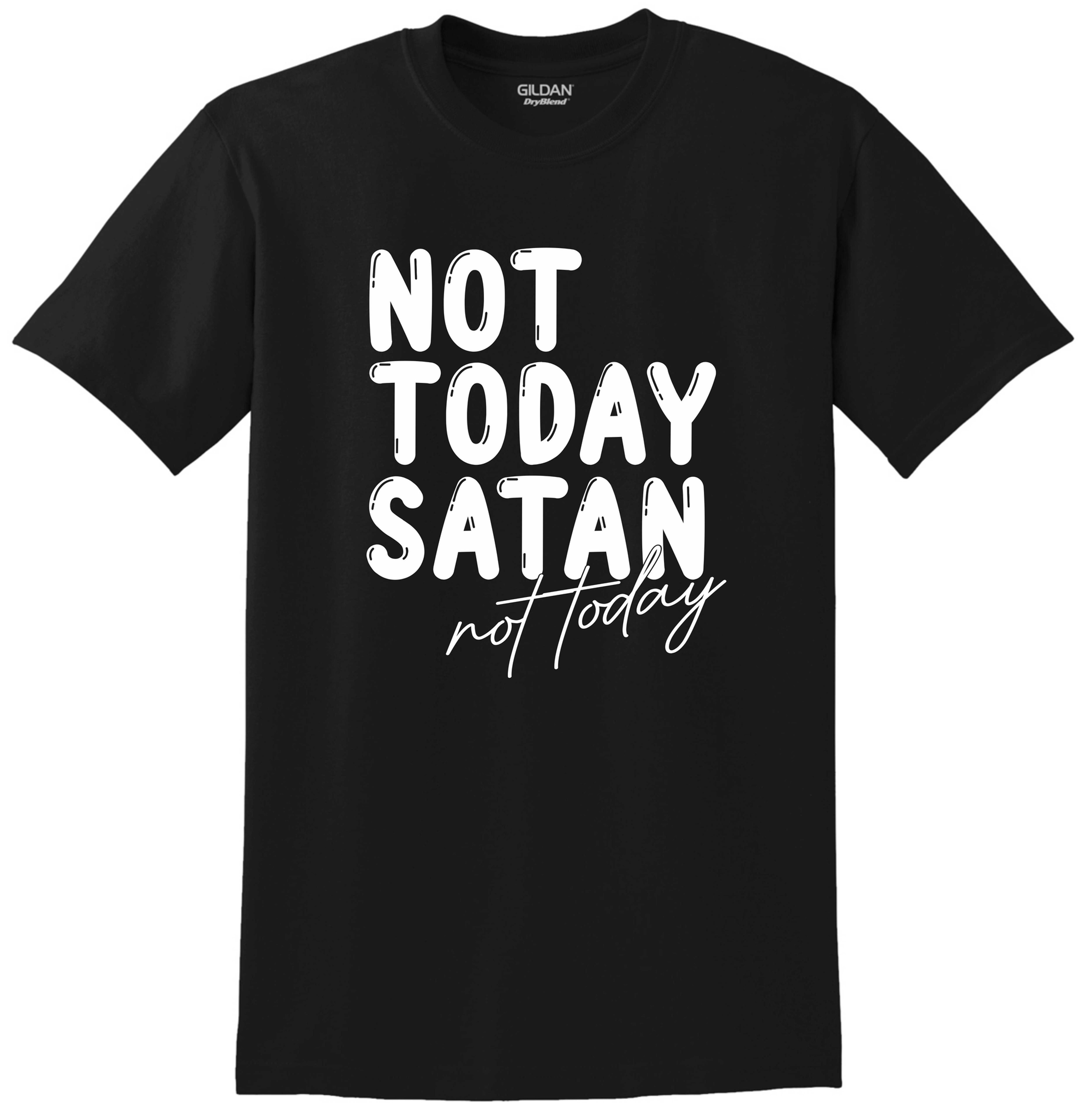 Set of 12 Not Today Satan Tees (Adult Large)