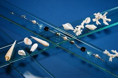 『 新作 ピンクダイヤとブルーダイヤのリング&アクアマリンとオニキスとパールのブレスレット 』