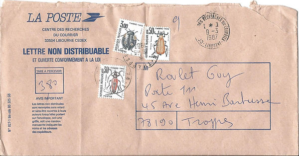 Courrier taxé