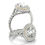 Thumbnail: 1.50 CTW Donatellii™ "Due Aureole"  Exotic Diamond Ring in 18K Solid White Gold