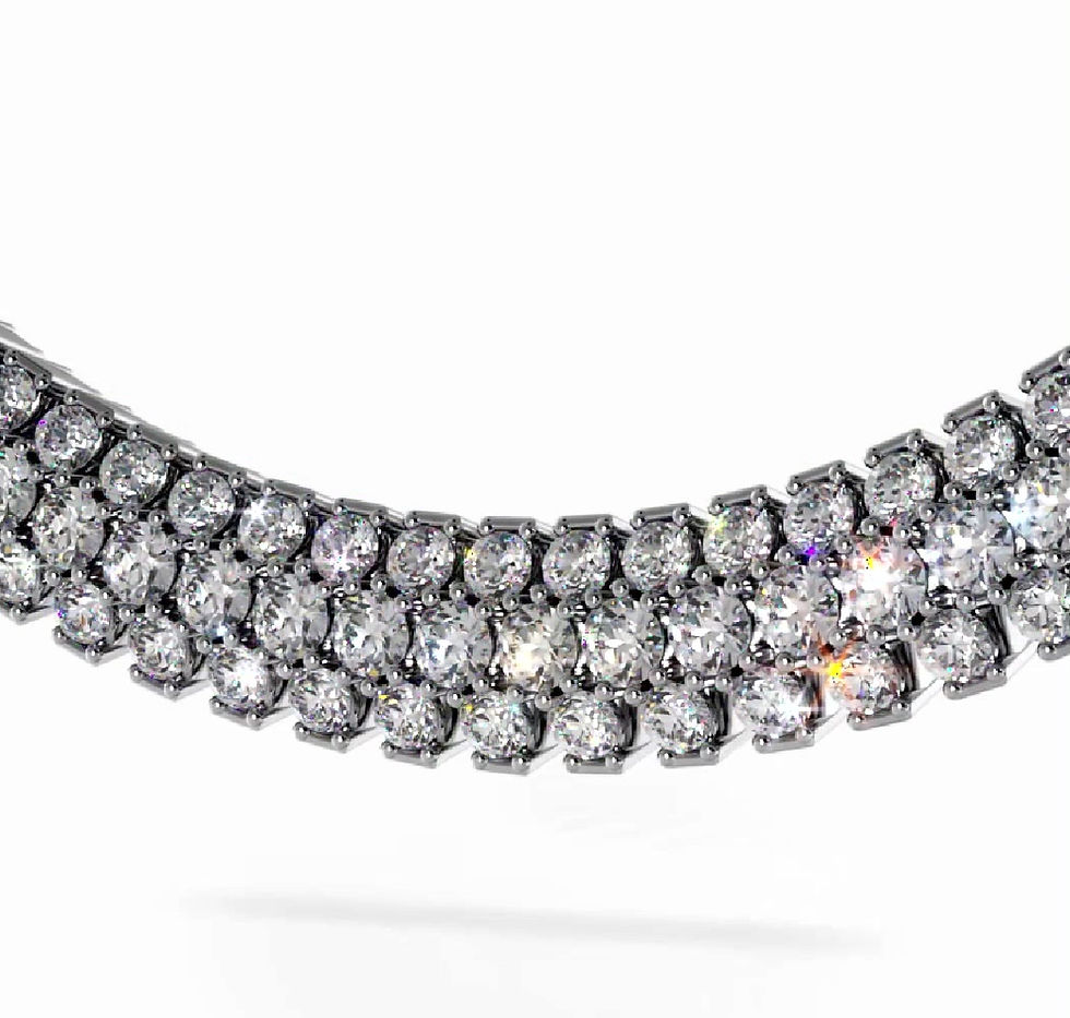 Thumbnail: Donatellii™ "Celebrità" Exotic Diamond Necklace in Platinum