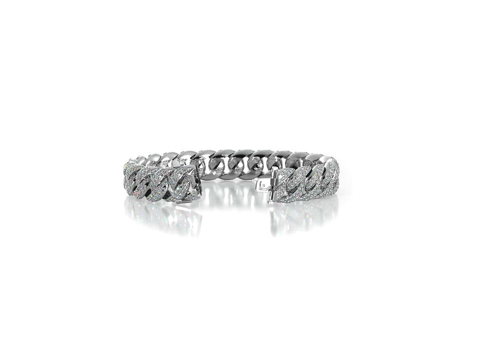 Thumbnail: Donatellii™ "Due Laureati" Men's Diamond Bracelet