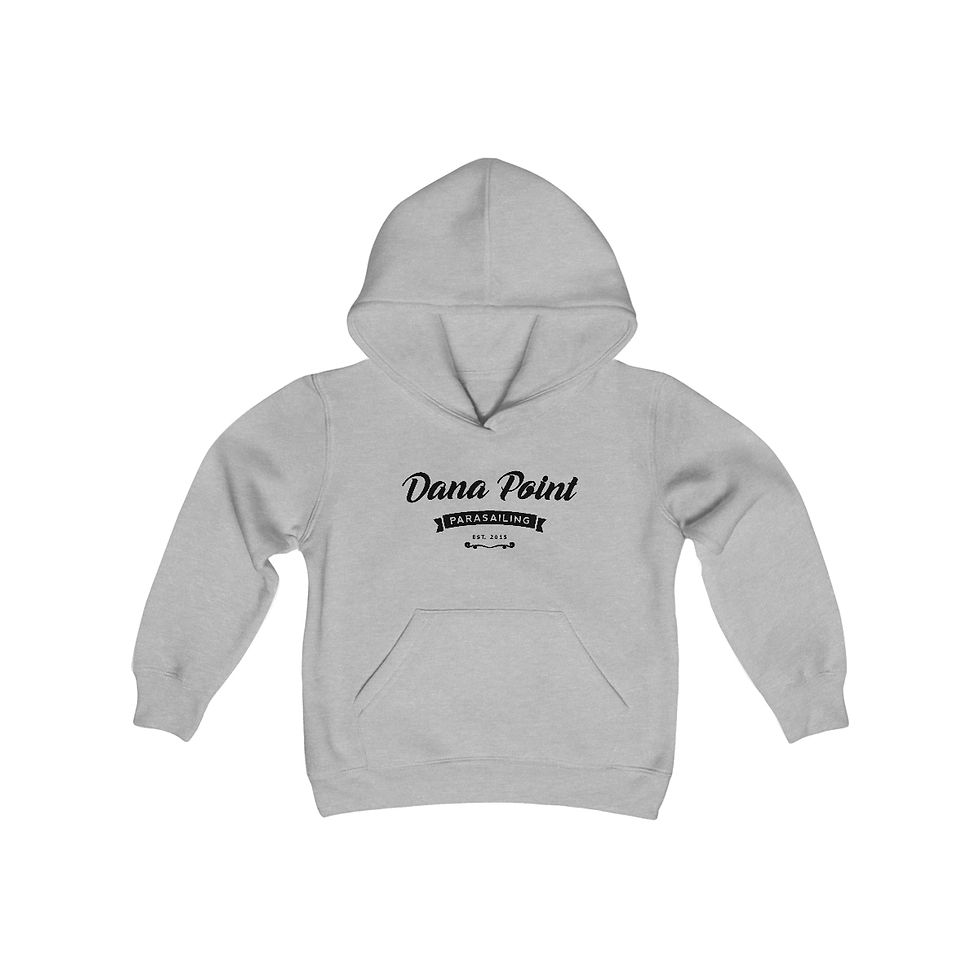 Thumbnail: Black Logo Kids Hooded Sweatshirt