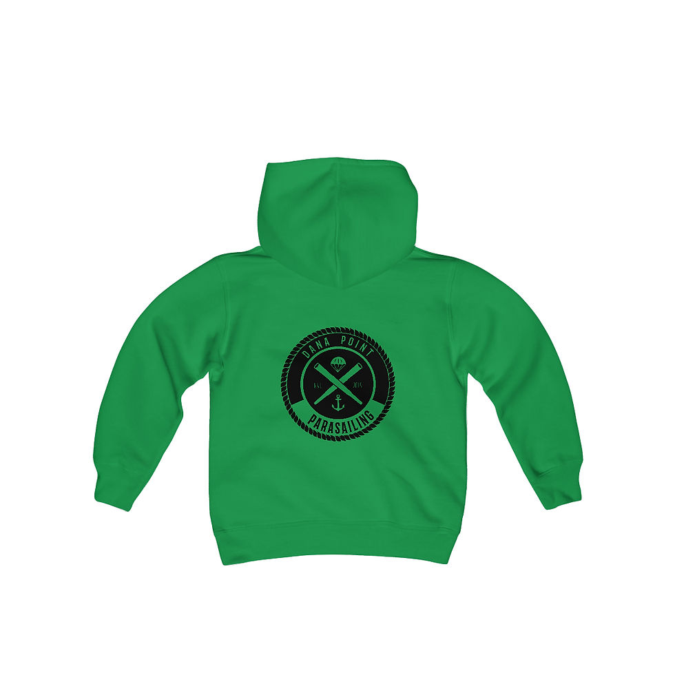 Thumbnail: Black Logo Kids Hooded Sweatshirt