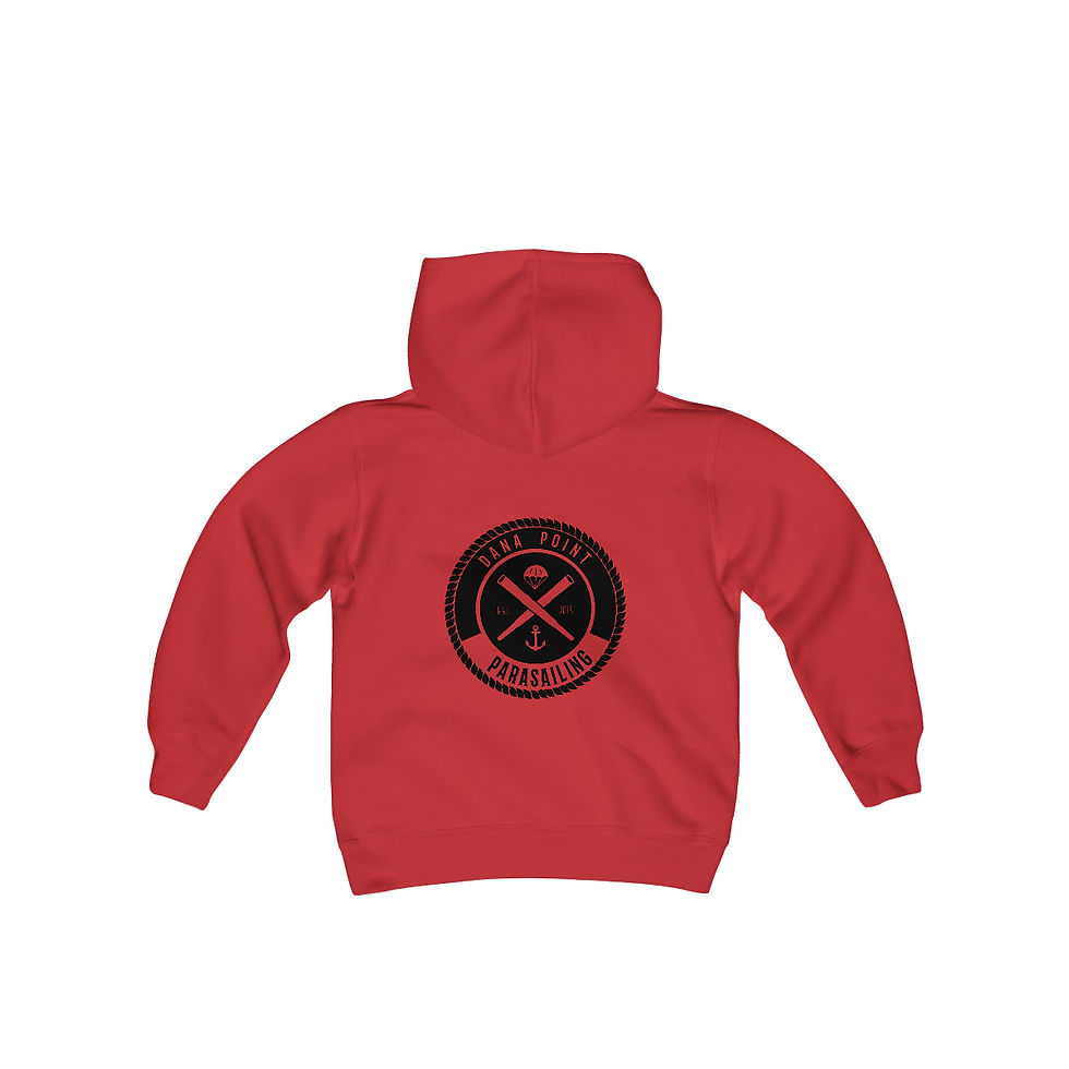 Thumbnail: Black Logo Kids Hooded Sweatshirt