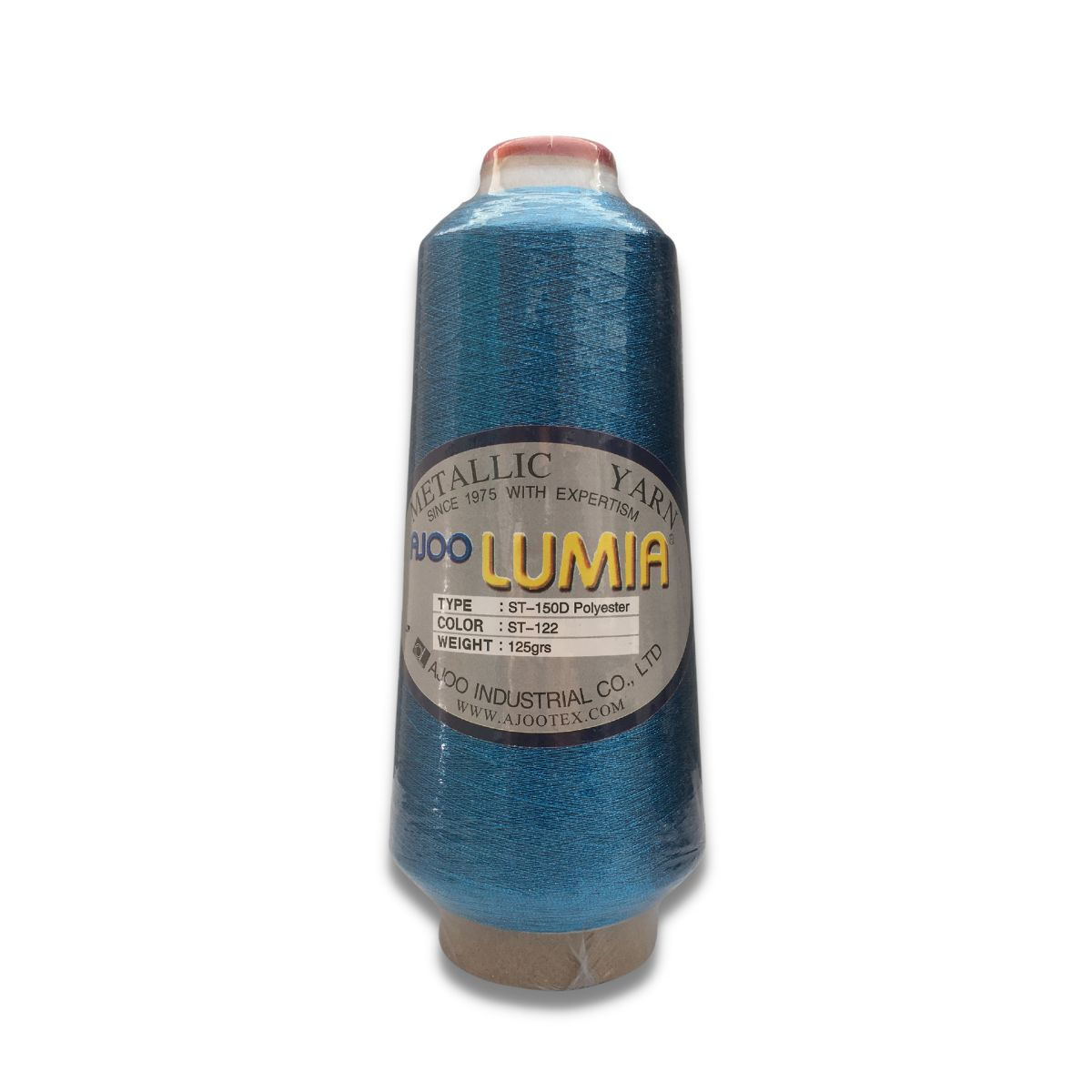 (ST-122) Cono De Hilo para Bordado Metalizado Azul Rey Lumia