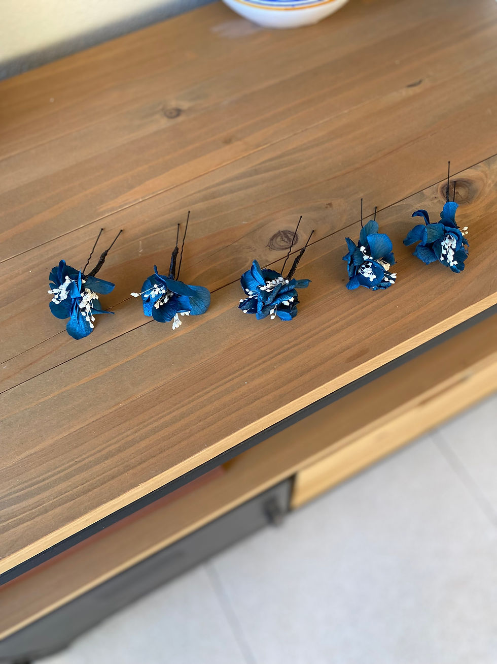 Miniatura: Horquilla de flores preservadas