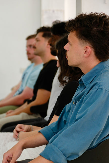 students sitting in a row