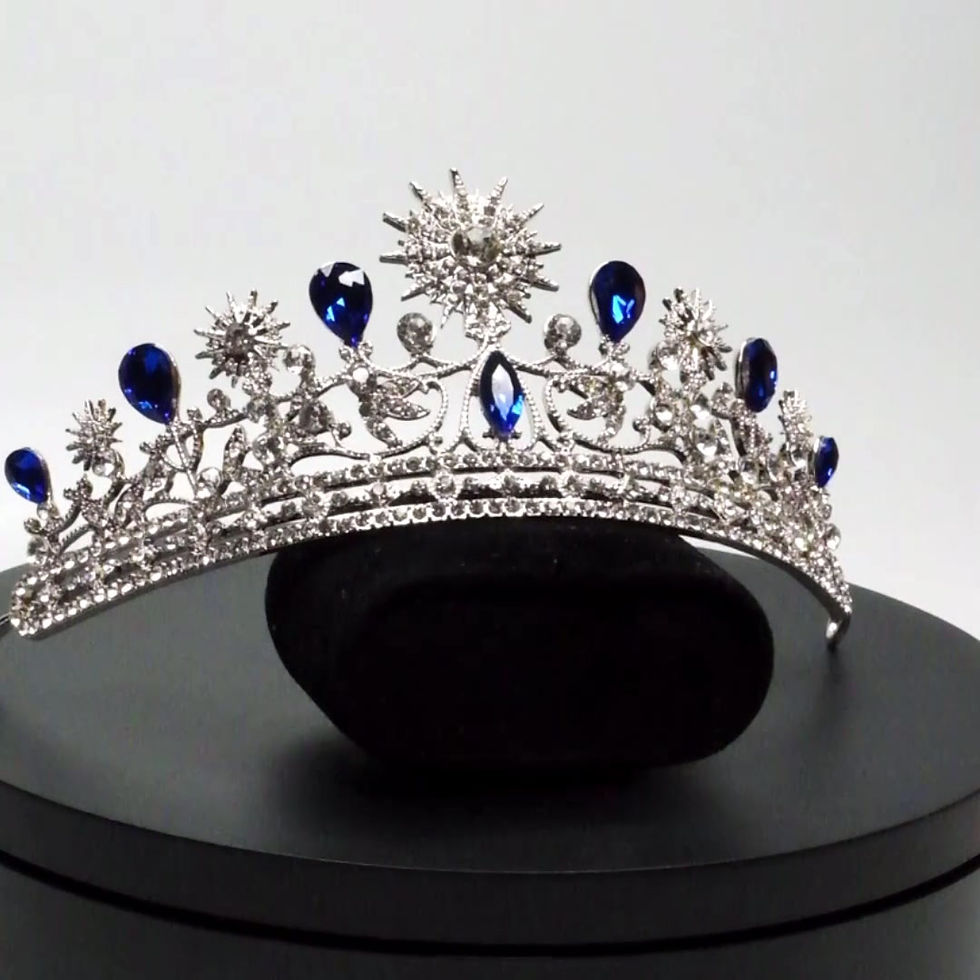 Miniaturbild: Fantasy Tiara mit Stern und blauen Steinen