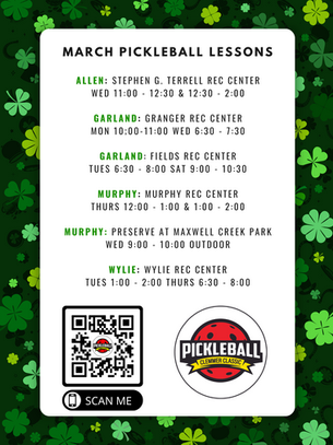 March Pickleball Lessons & Funday Sunday
