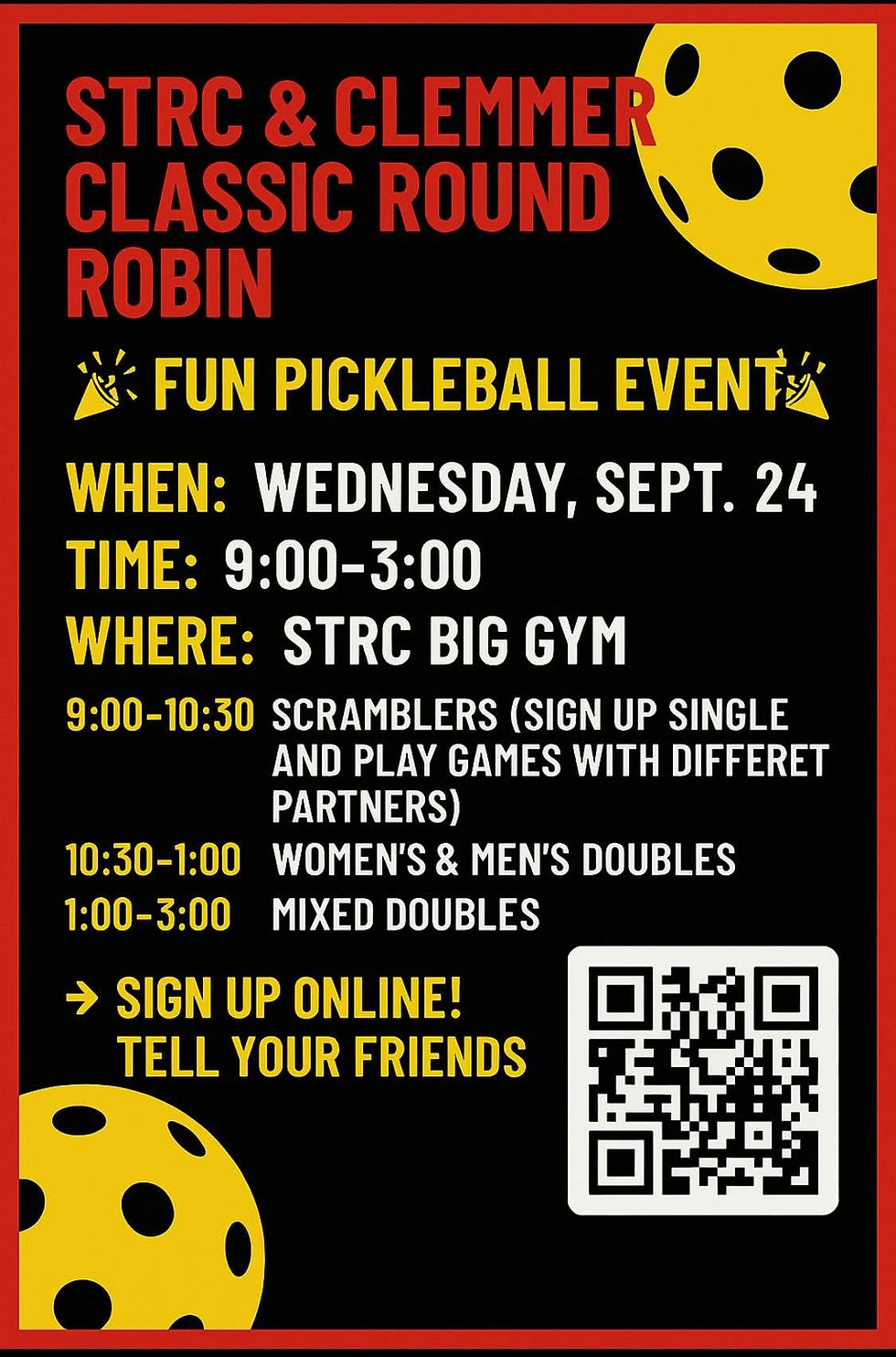 STRC Clemmer Classic Tournament September 24, 2025