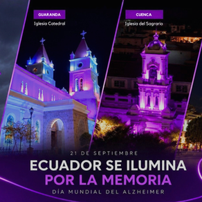 Ecuador se iluminó de morado por la memoria: cuatro ciudades se unieron por el Día Mundial del Alzheimer