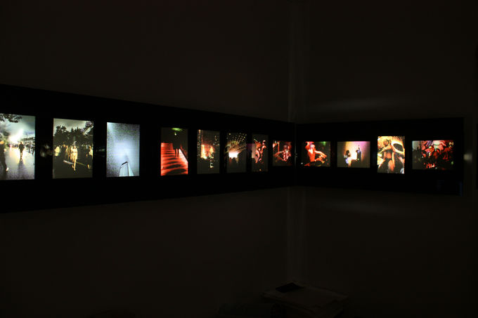 Lightbox installation, Berliner Kunstsalon 2011