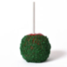 One Dozen Green Sprinkles Candy Apples