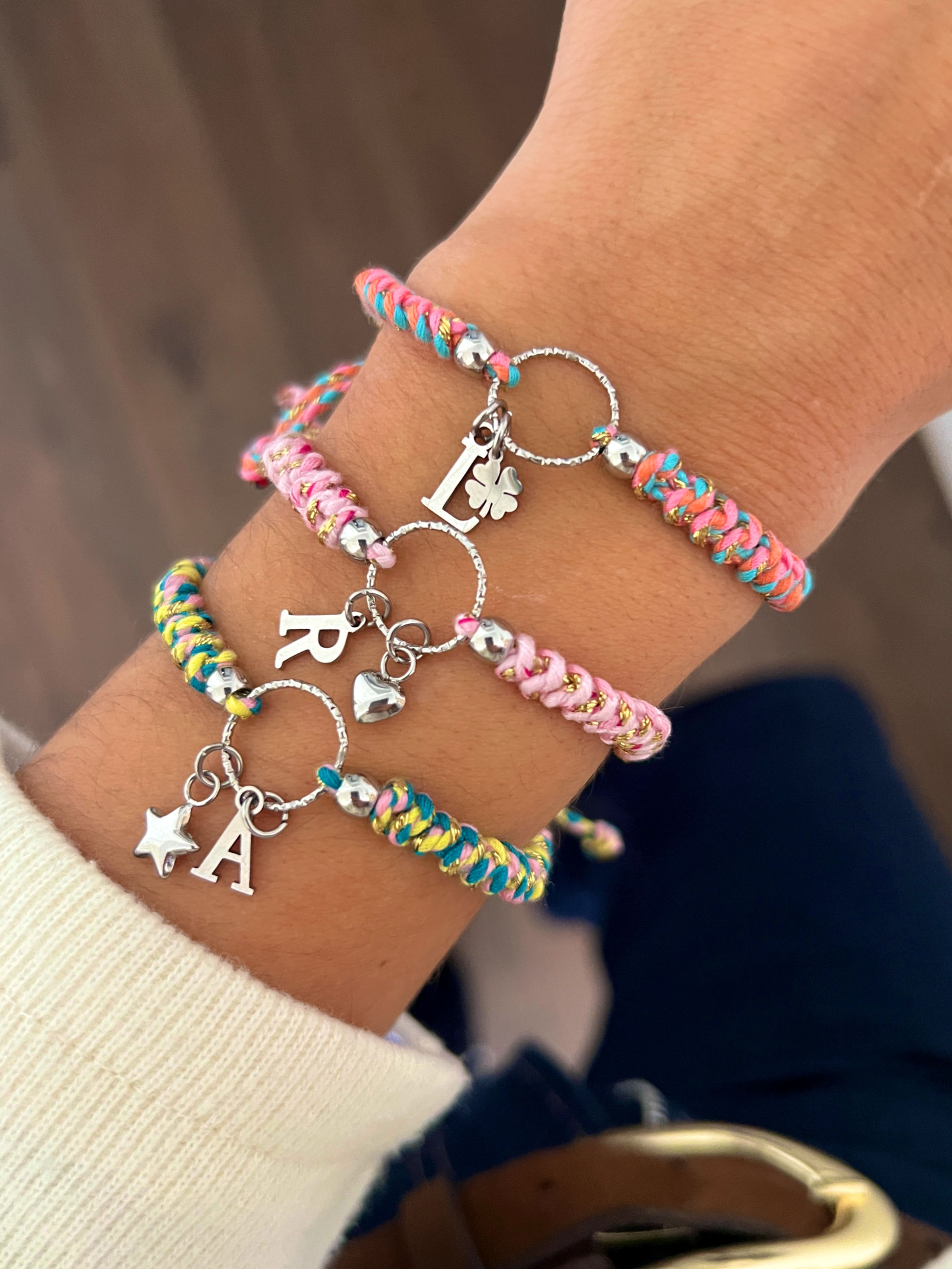 ROMA PLATA Pulsera Iniciales