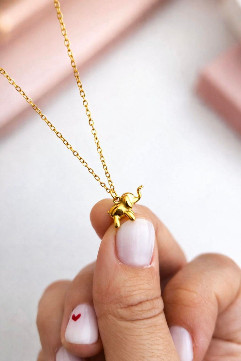 Miniatura: ELEFANTE + MINI - Collar Acero