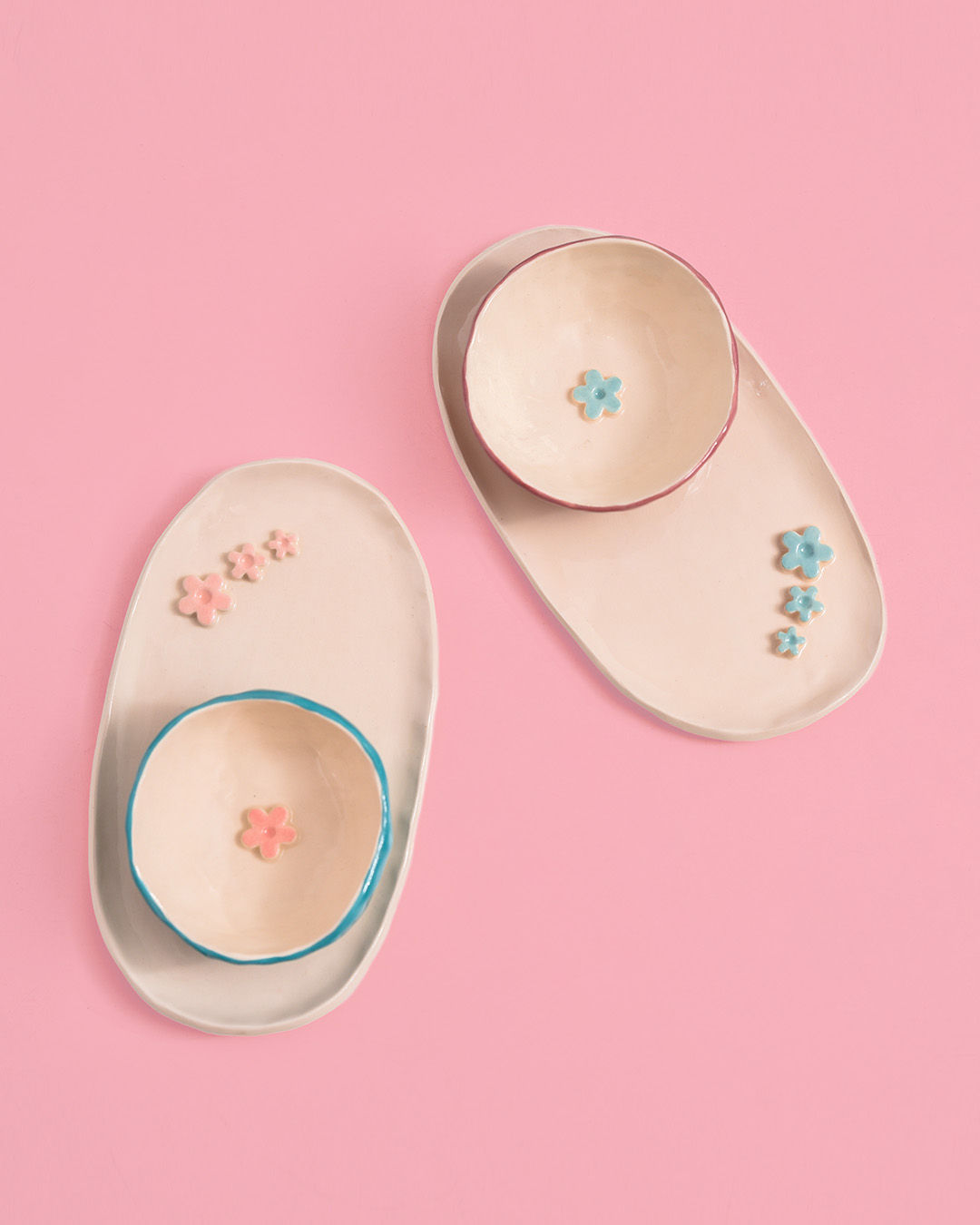 Conjunto taça e prato | Coleção Florida II