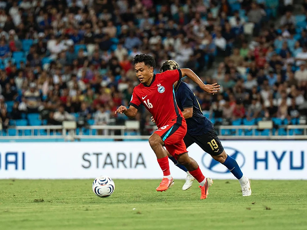 Hami Syahin takes charge in the centre of the park against Cambodia. PHOTO: ASEAN UNITED FC