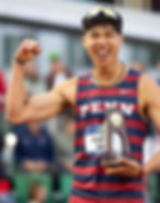 High jumper and national record holder Kampton Kam has had a sterling season and jumped into the top 8 in the US College season representing Penn Track & Field. PHOTO: PENN TRACK & FIELD