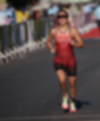 Women's captain Herlene Natasha Yu in action in the women's triathlon relay. PHOTO: KEITH BRANDON