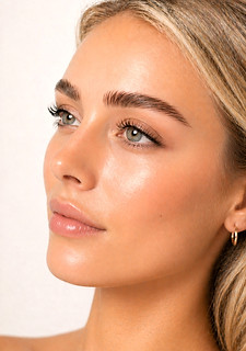 Professionelles Wimpernlifting und Augenbrauchen-Styling für einen natürlichen Look.