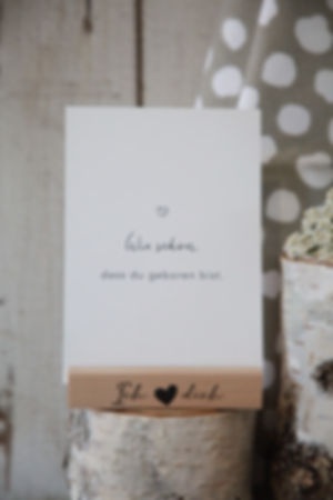 EULENSCHNITT Postkarte A6 "Wie schön, dass du geboren bist"