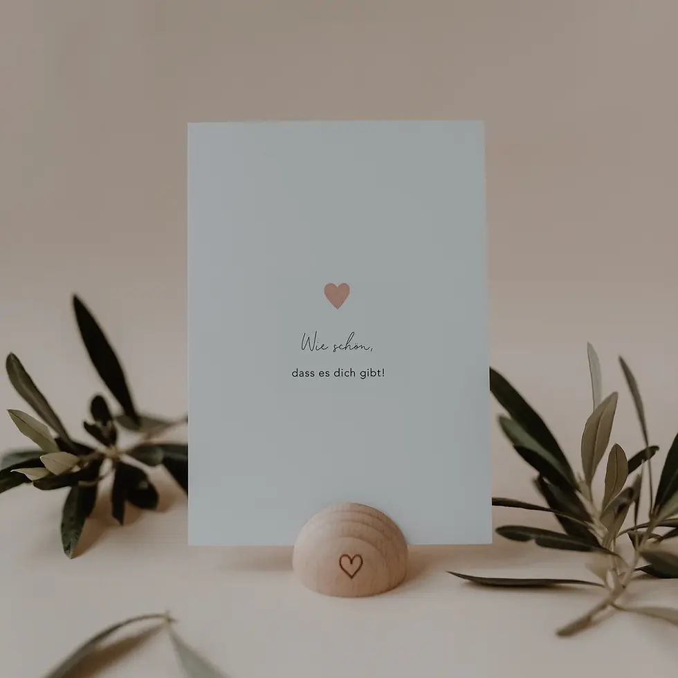 EULENSCHNITT Postkarte A6 "Wie schön, dass es dich gibt"