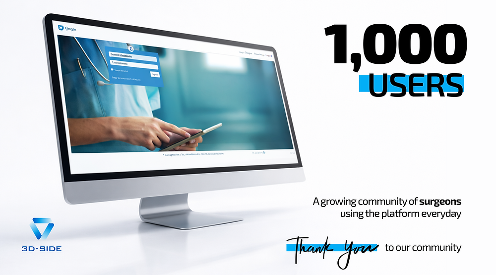 Simpl Surgery 1,000 users on Customize, our personalized surgical planning platform
