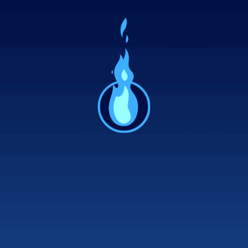 Blue Fire Cool and Funky Gaming Logo.gif