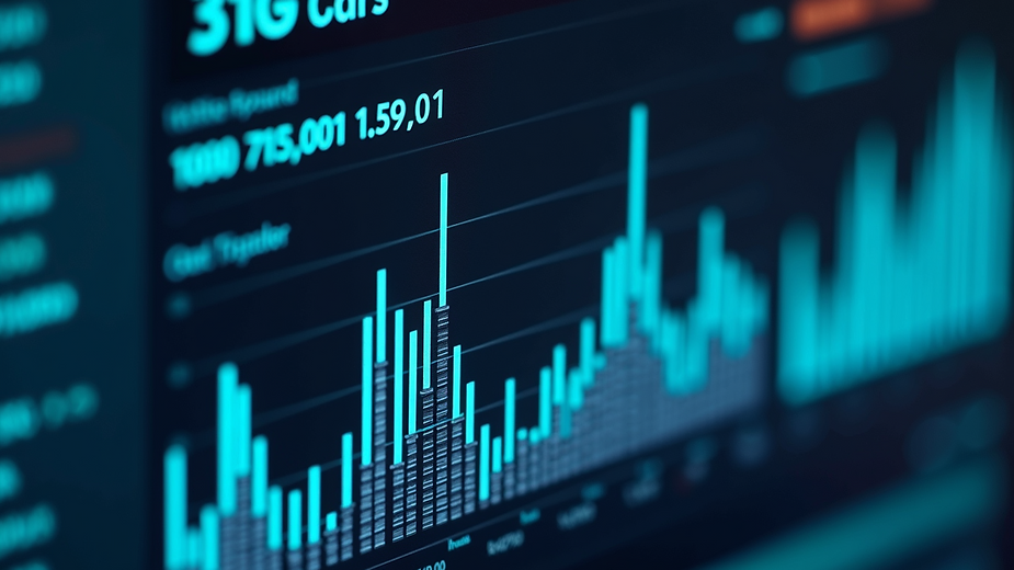 Eye-level view of a digital marketing dashboard showing AI analytics